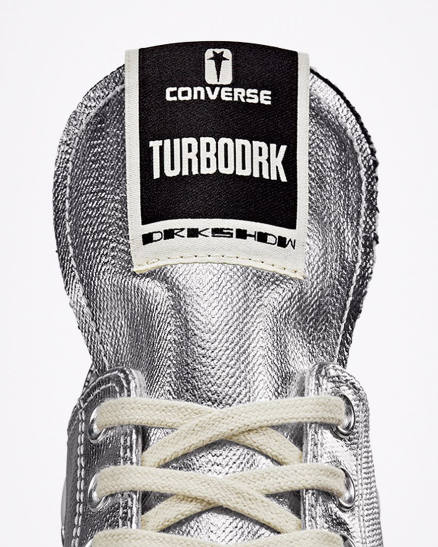 Women's Converse TURBODRK Chuck 70 Low Top Shoes Silver / Black | AU 6935CX